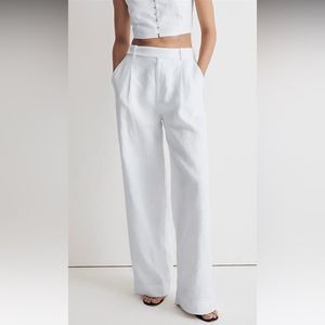 Madewell White Wide Leg Pants